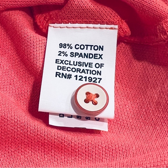 johnnie-O Shoreline Pique Polo shirt Melon (orange salmon color) NWOT MEDIUM - Picture 6 of 7